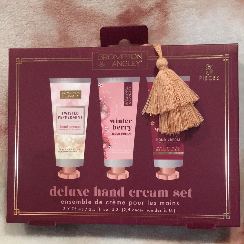 Brompton & Langley Holiday Deluxe Scented Hand Cream Boxed Set 3x 2.5oz NWT